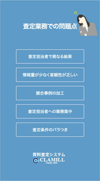 査定業務での問題点